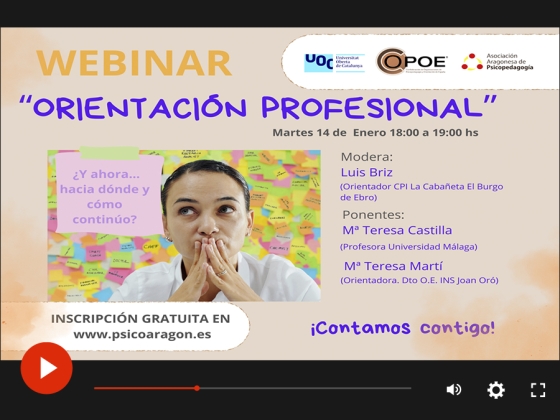 V&iacute;deo del webinar UOC-COPOE "Orientaci&oacute;n profesional"