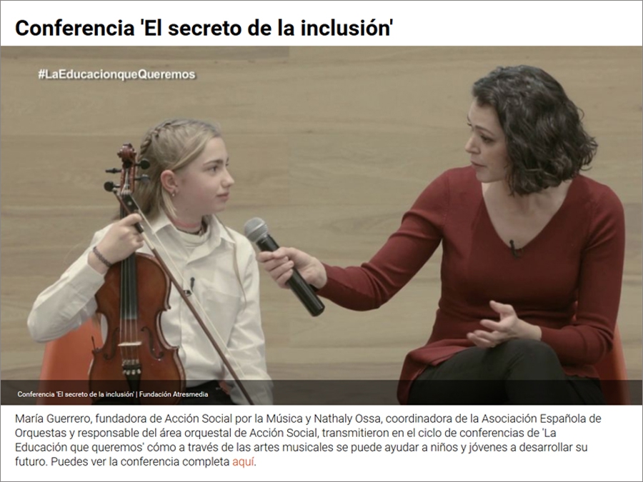 "El secreto de la inclusi&oacute;n", conferencia de Mar&iacute;a Mar&iacute;a Guerrero y Nathaly Ossa