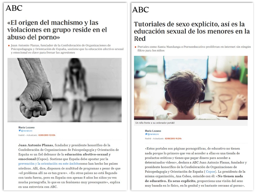 Dos art&iacute;culos sobre la educaci&oacute;n sexual en los que participa COPOE