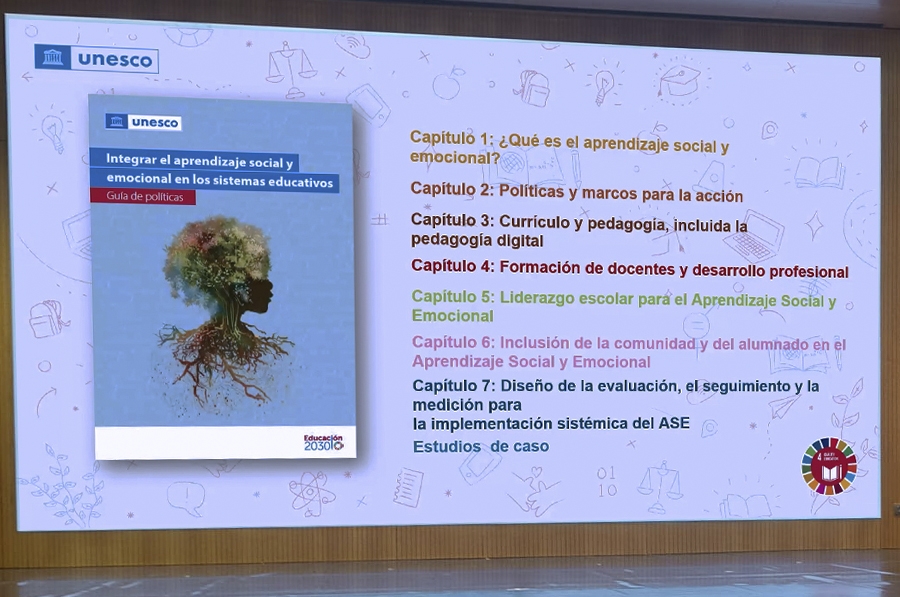 Presentación en Zaragoza de la guía de UNESCO "Integrar el aprendizaje social y emocional en los sistemas educativos. Guía de políticas" traducida por COPOE, AAP y RIEEB